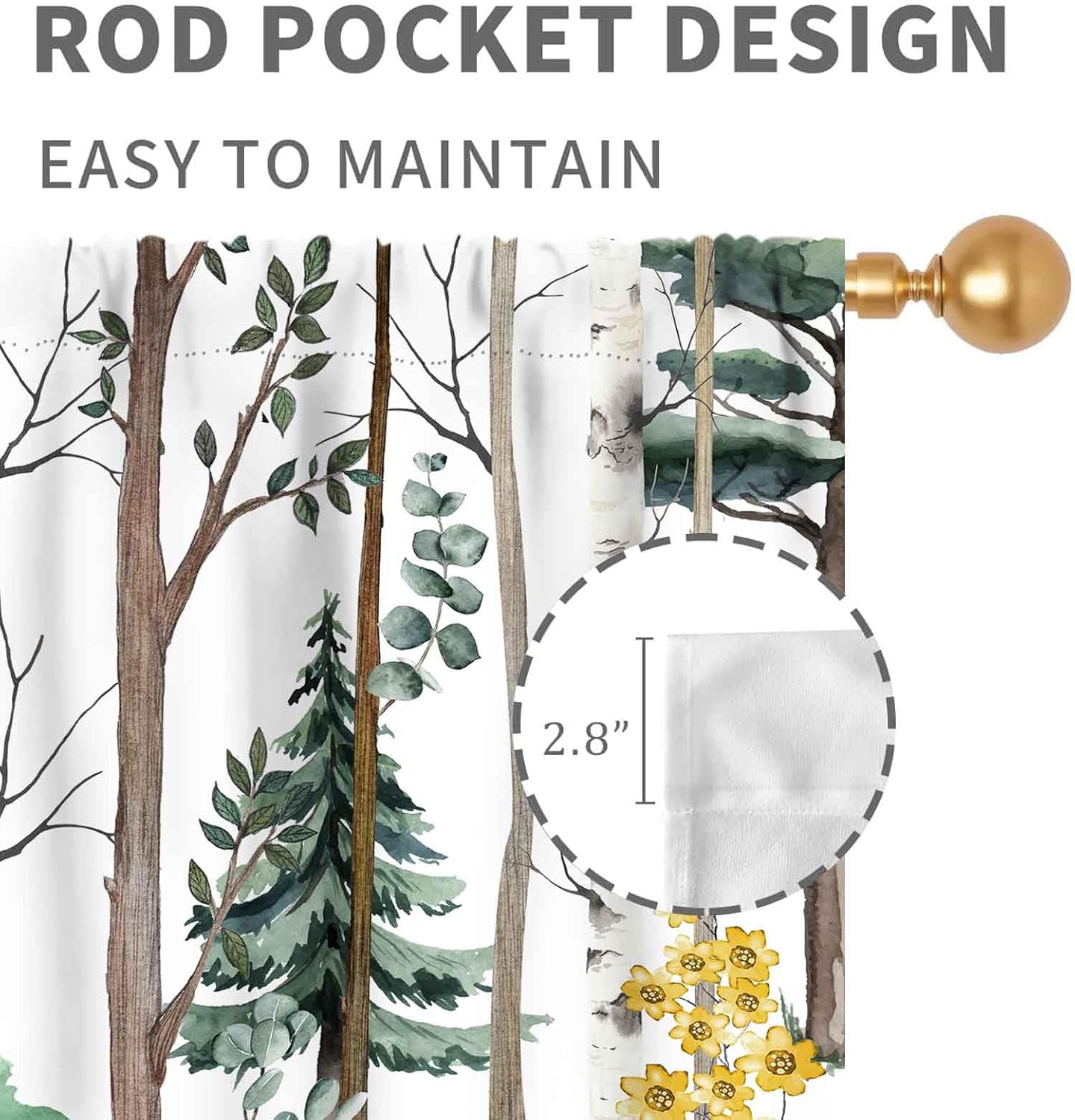 Woodland Nursery Curtains,Rust - Blackout Curtain Nursery review and price