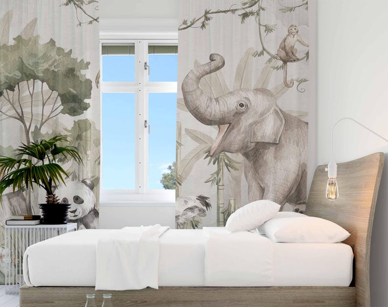 Safari Animals Curtains Kids B - Blackout Curtain Nursery review and price