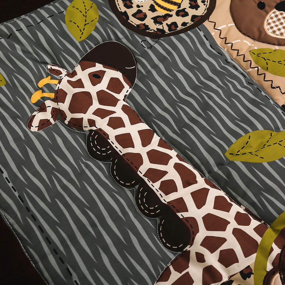 3Pcs Embroidered Newborn Baby  - Baby Nursery Jungle Theme review and price